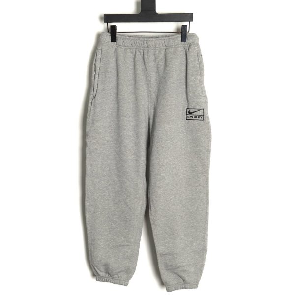 Nike x Stussy joint embroidery fleece sweatpants
