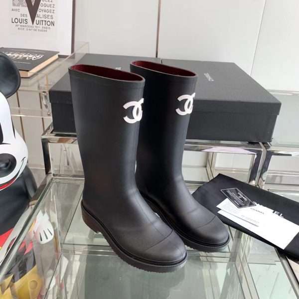 Chanel Rain Boots Black