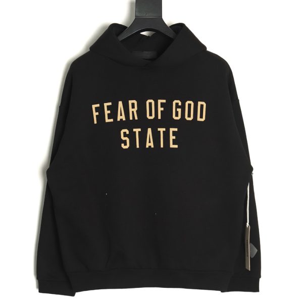 Fear of God Lettering Print Long Sleeve Hoodie TSK1