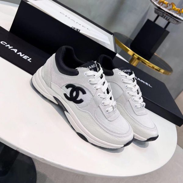 Chanel CC Low-Top Sneakers Black & Light Purple