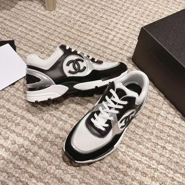 Chanel Logo Sneaker 'Black White'
